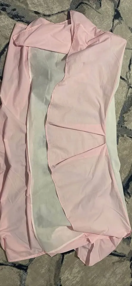  Baby pink crib bed skirt photo 1