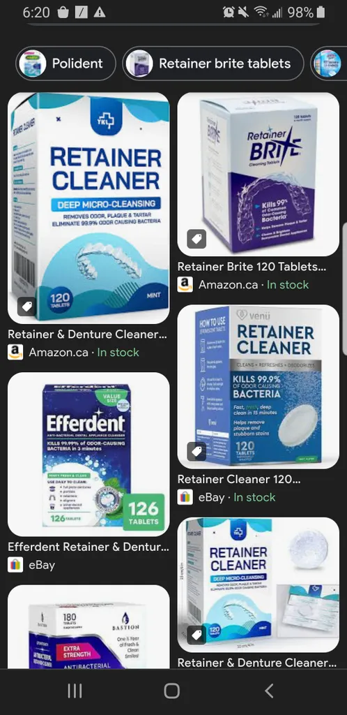 Denture/ retainer cleaning tablets  photo 1