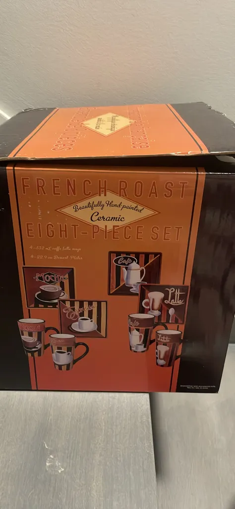 🎁 French Roast hand-painted ceramic eight-piece set photo 1