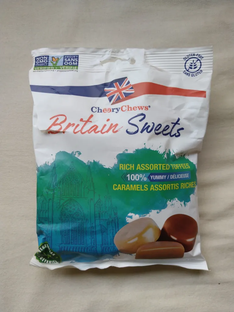 Opened bag of British rich assorted toffees photo 1