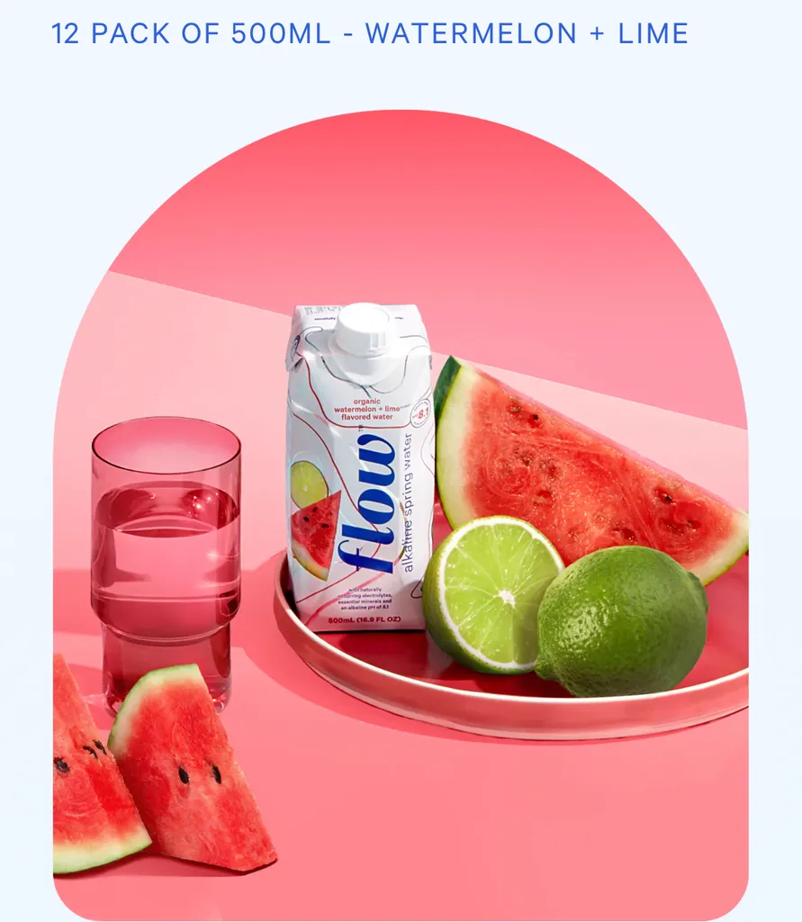 11 500ml bottles of watermelon-lime Flow water  photo 1
