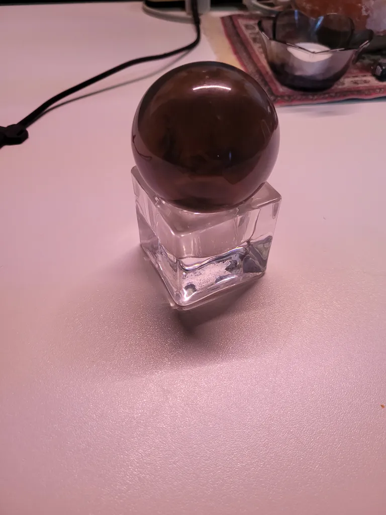 Pure Smokey quartz crystal ball. photo 1