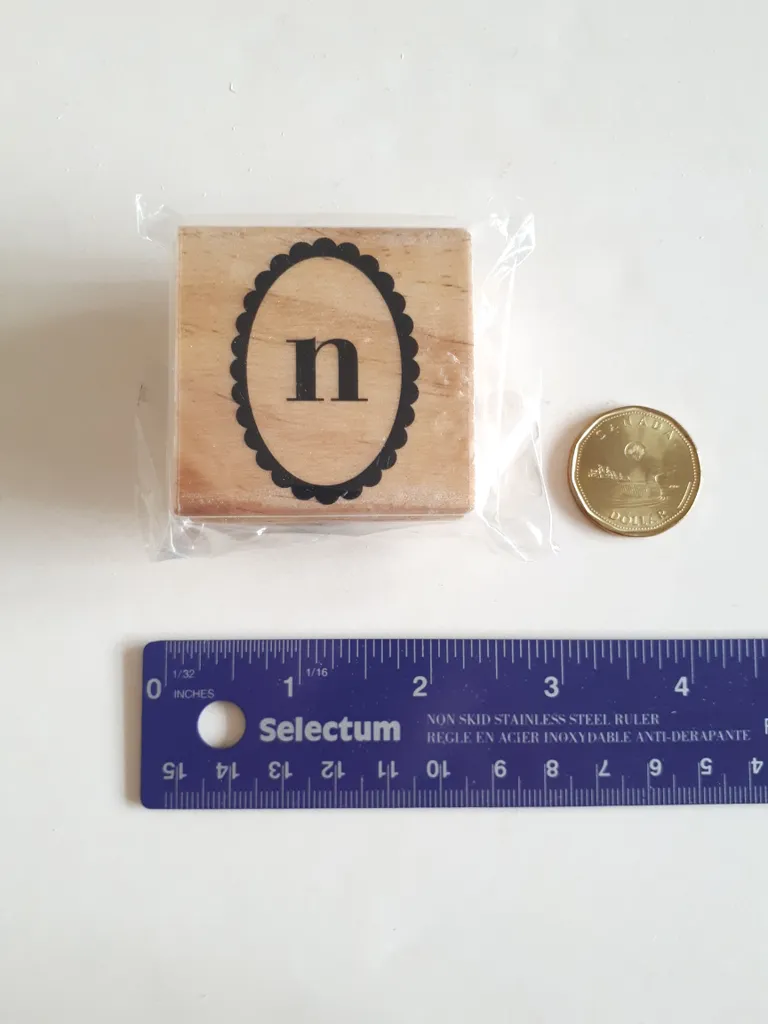 Rubber Stamp: Letter N monogram (NEW, Unused) photo 1