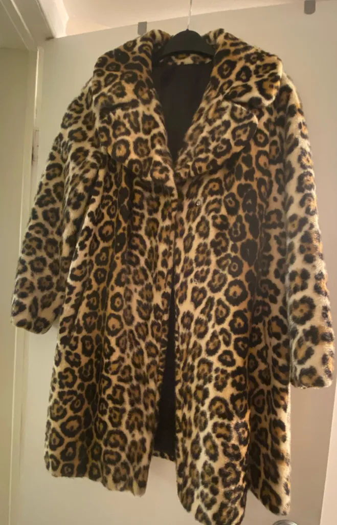 Vintage Leopard Faux Fur Coat photo 1