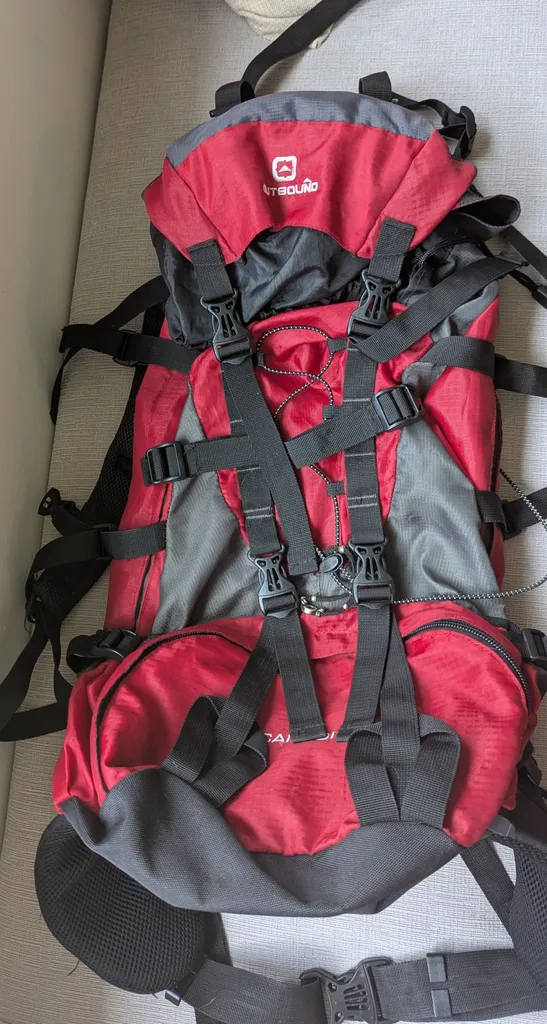 Outbound Hiking Backpack - Red & Black photo 1
