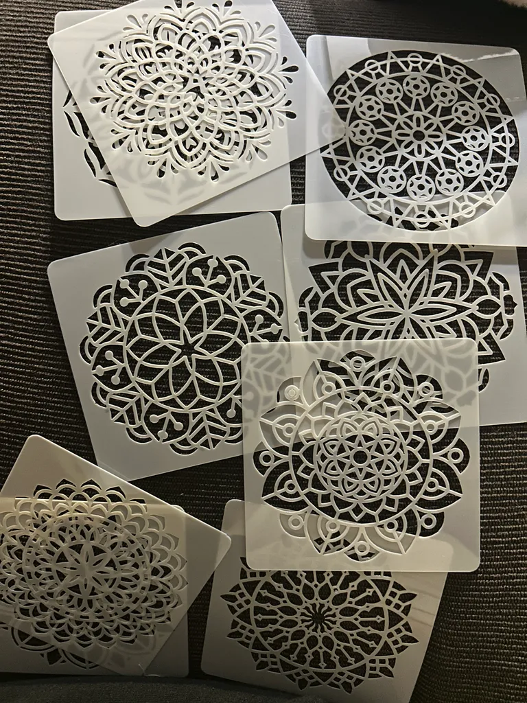 Mandala Stencil Set - 9 pieces, new never used! photo 1