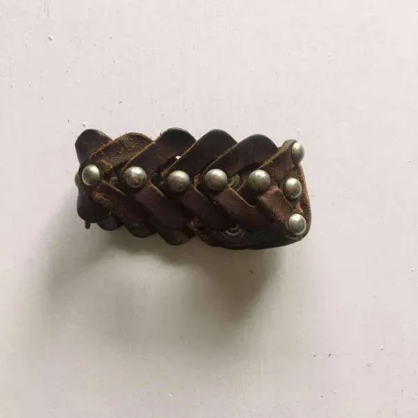 Unisex Studded Leather Bracelet photo 1