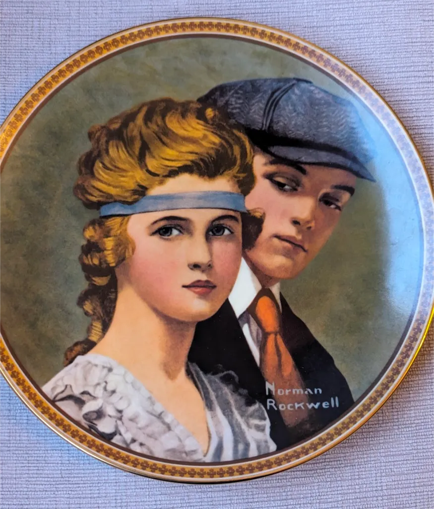 Norman Rockwell Knowles Plate "Meeting on the Path"   photo 1
