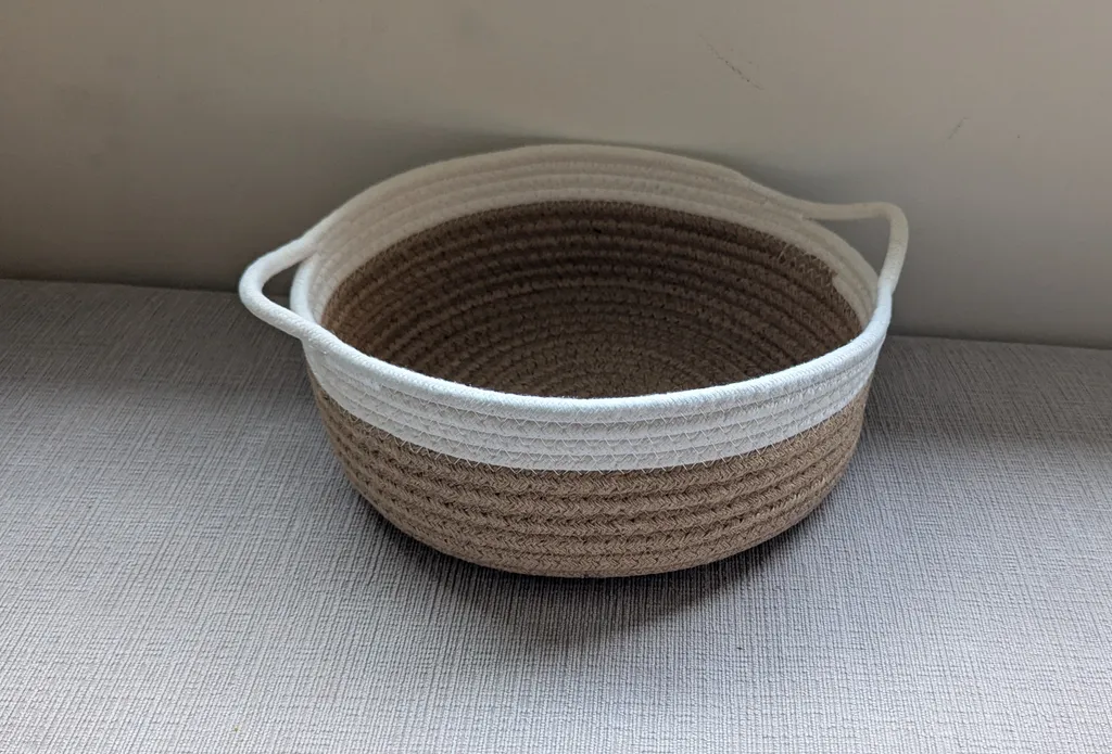Brand New Braided Rope Basket photo 1
