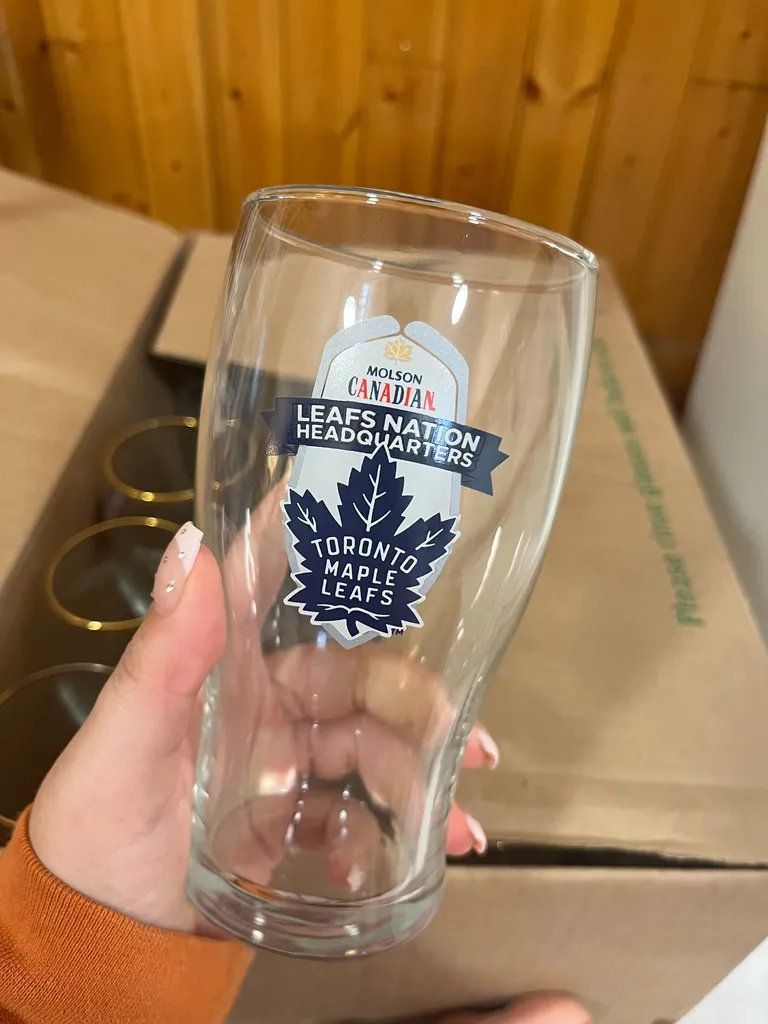 Toronto maple leafs leafs nation headquarters glassware  photo 1