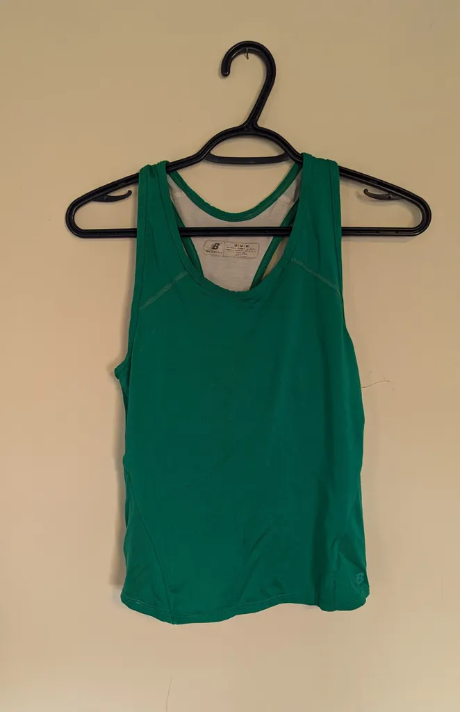 New Balance Green Running Tank Top - Women's Medium photo 1