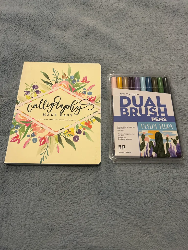 Calligraphy Book and Dual Brush Pens photo 1