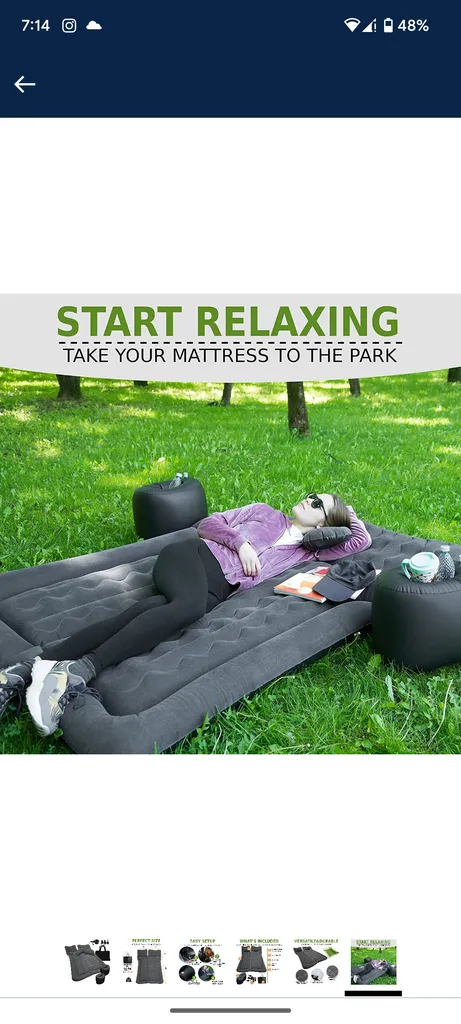 Inflatable mattress + electric pump photo 1