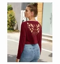 Laser Cut Butterfly T Shirt XL photo 1