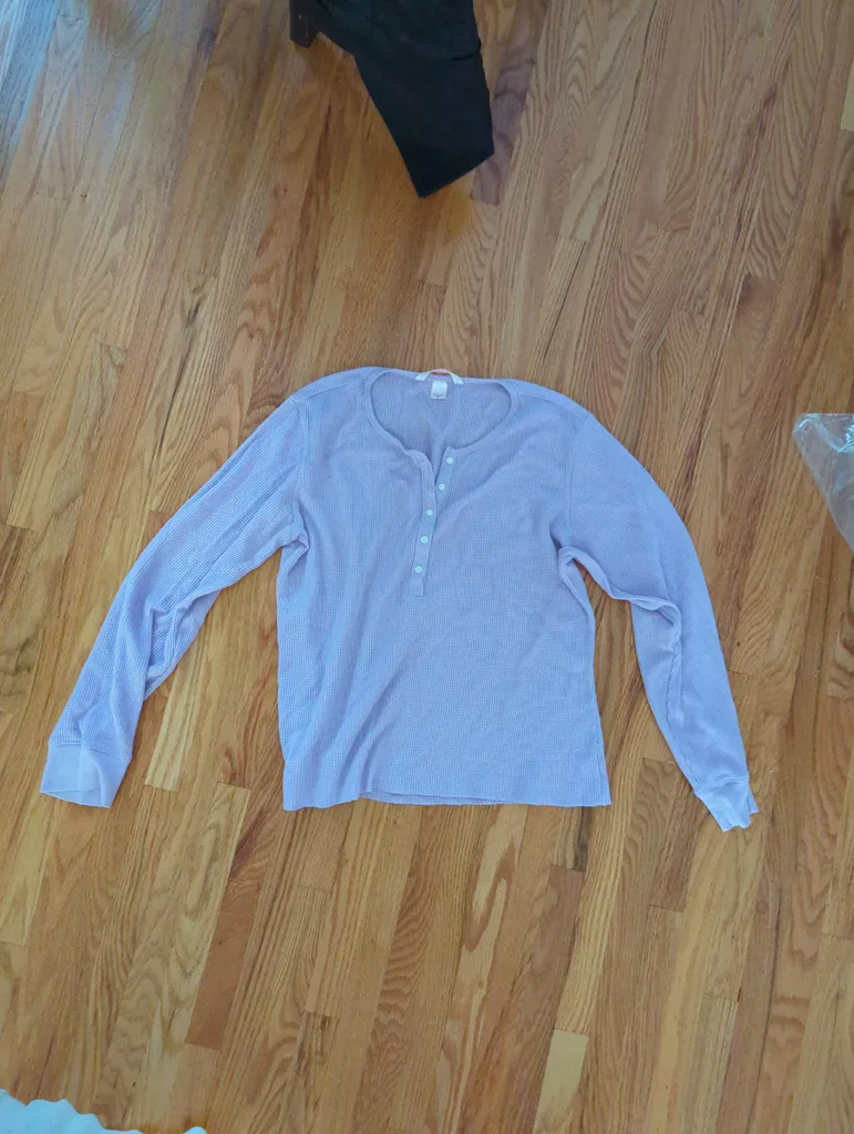 Victoria Secret Lavender Waffle Knit Top photo 1