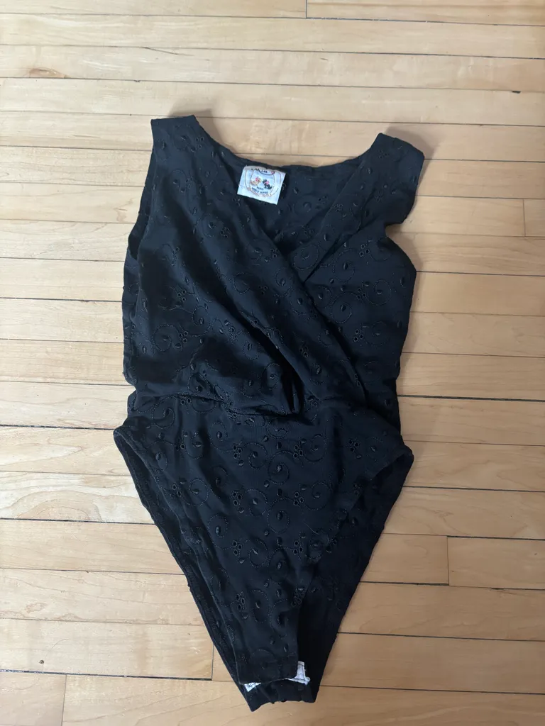 Size XS Vintage Miss V Valentino Embroidered Bodysuit photo 1