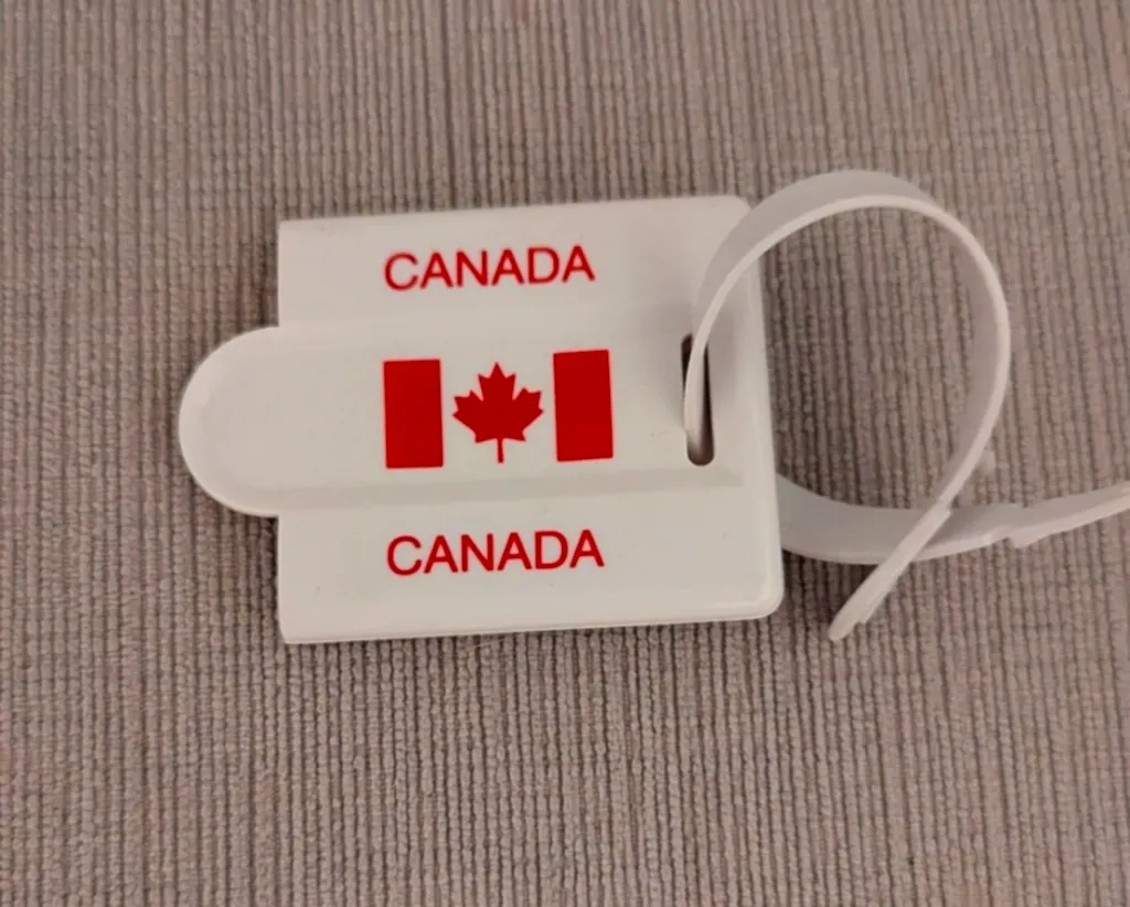 Canada Luggage Tag - White photo 1