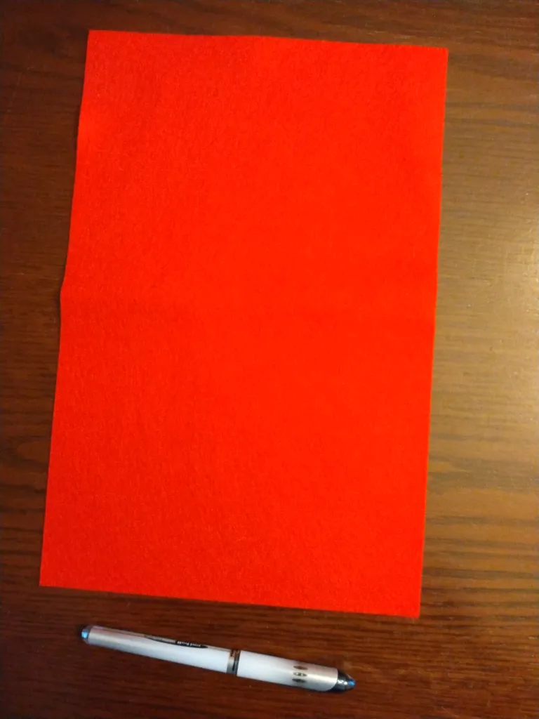 New red wool craft felt photo 1