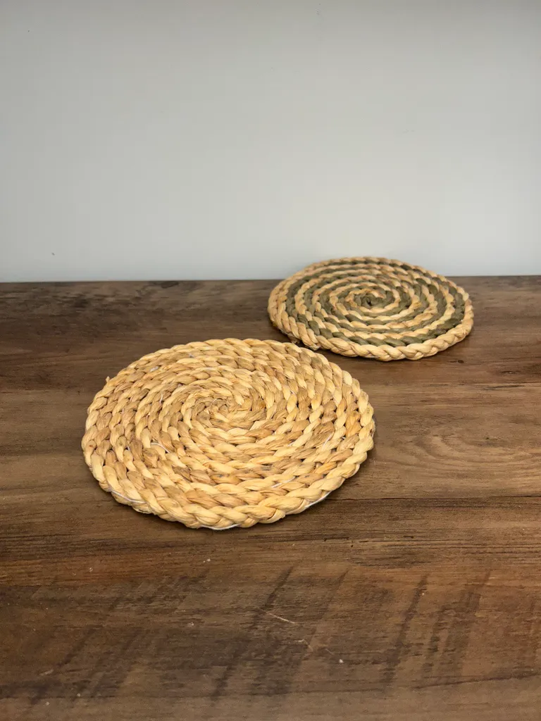 Braided Woven Heat Trivets, 2 photo 1
