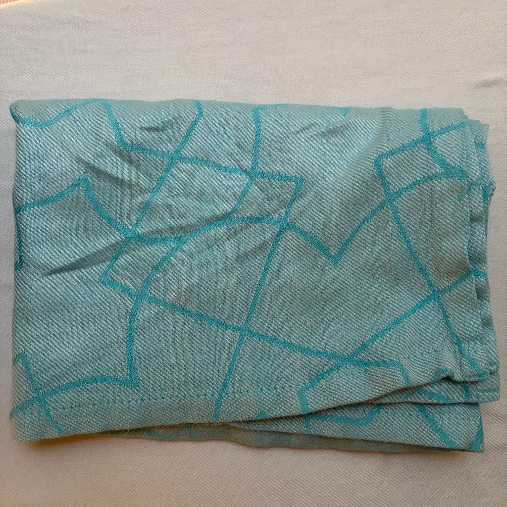 Turkish airlines personal blanket towel jade emerald green photo 1