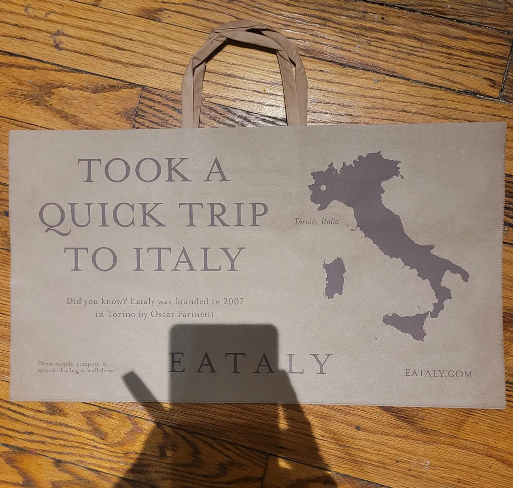 170 EATALY STRONG PAPER TOTE BAGS photo 1