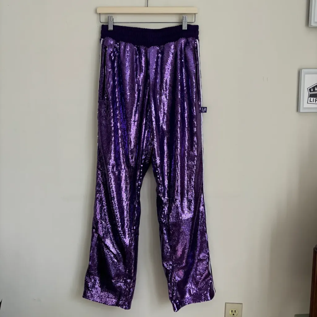Korn x Adidas Purple Sequin Trackpants (Unisex) photo 1