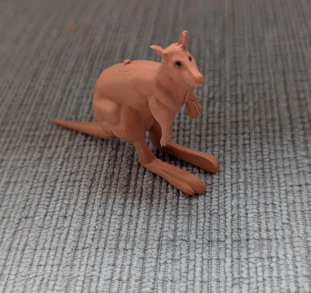 Small Plastic Kangaroo Figurine photo 1