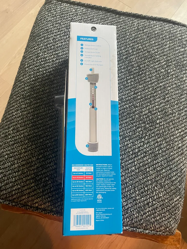 Aquarium heater and thermometer  photo 1