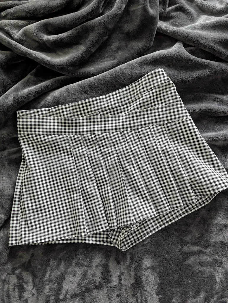 Zara checkered skort photo 1