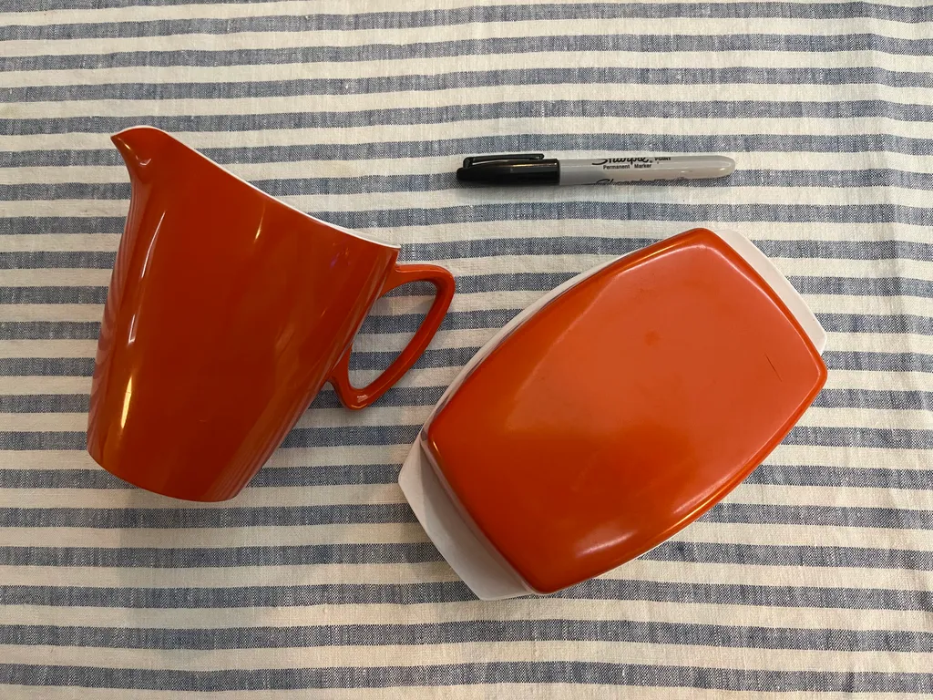 Vintage MCM Butter and Creamer Set photo 1