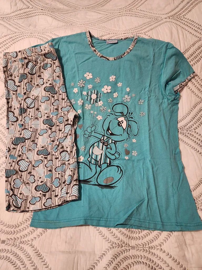 Blue cotton pyjama photo 1