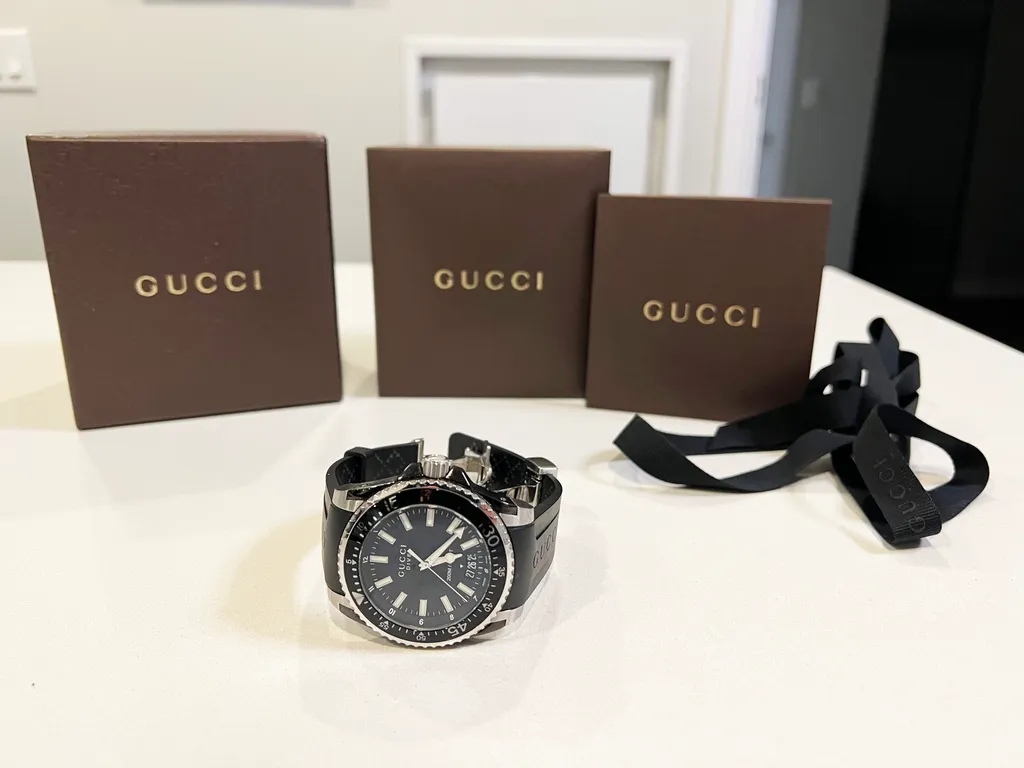 Gucci Dive Watch Matte Black, Box & Cloth photo 1