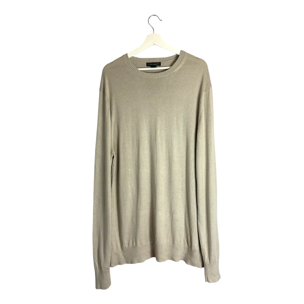Banana Republic Silk Cashmere Relaxed Crew Neck Sweater in Camel photo 1