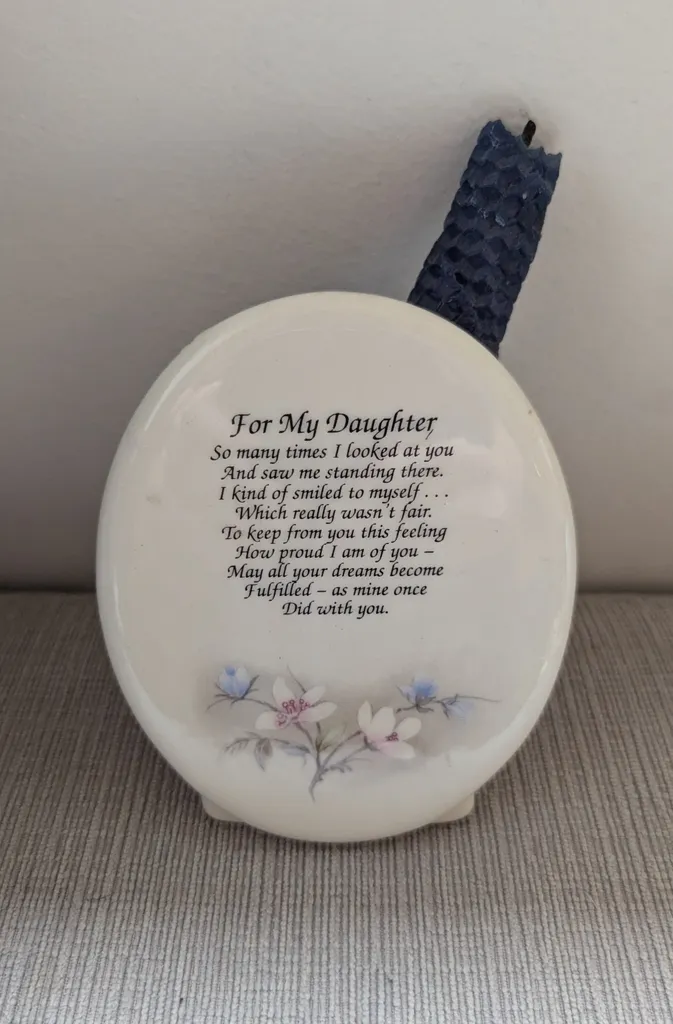 Ceramic Candle Holder - For My Daughter photo 1