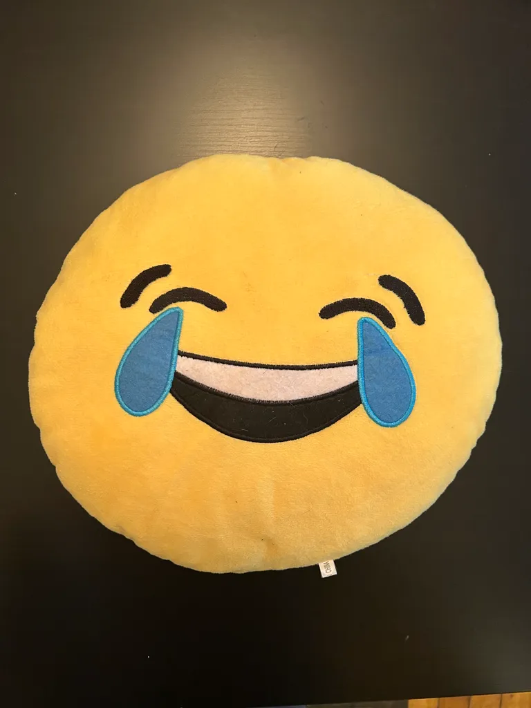 Laugh emoji pillow photo 1