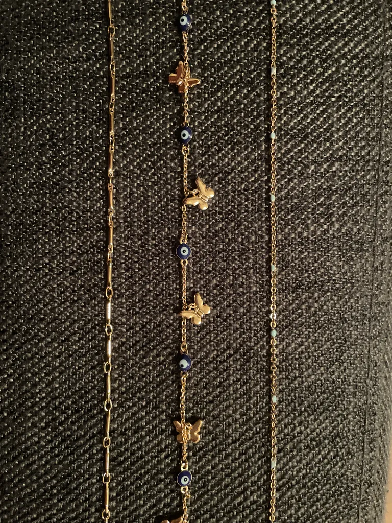 BN 3 gold toned anklets  photo 1