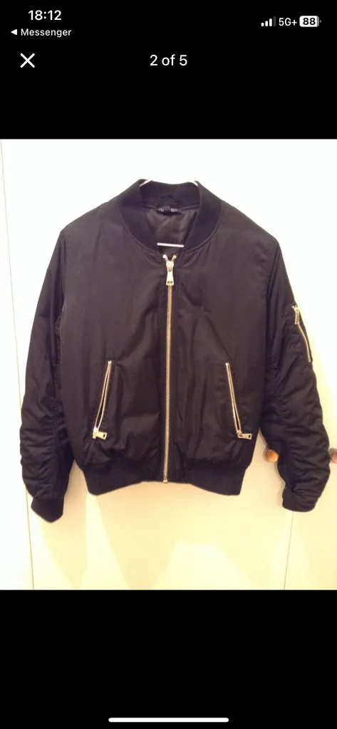 Top Shop Black Bomber Jacket photo 1