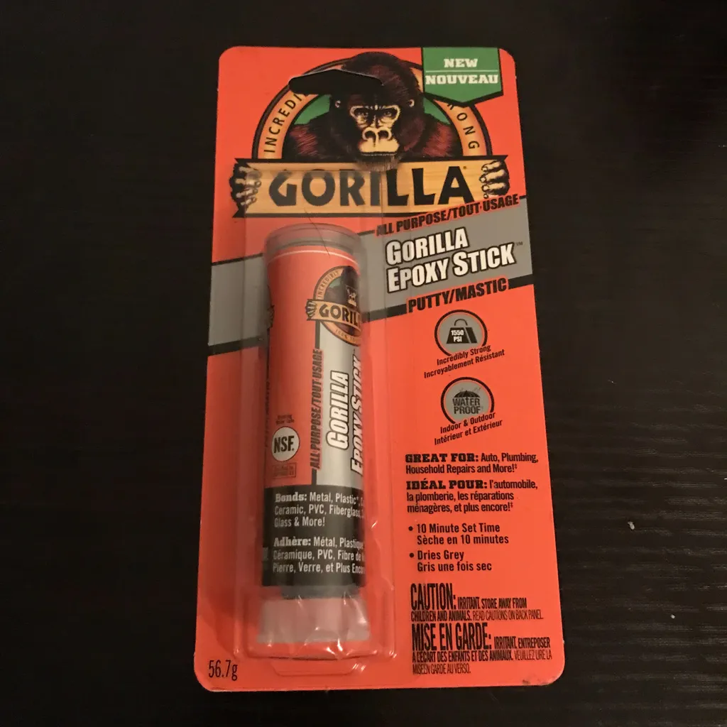 Gorilla putty epoxy stick photo 1