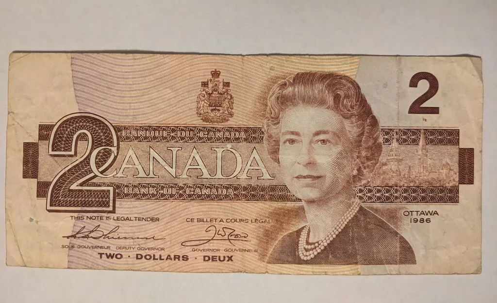$2 Canadian Paper Bill photo 1