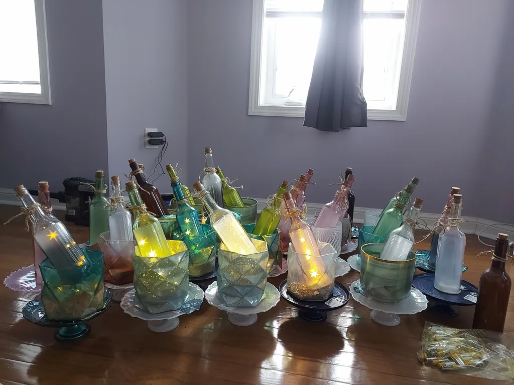 Wedding centrepieces Star Starry Night Theme photo 1