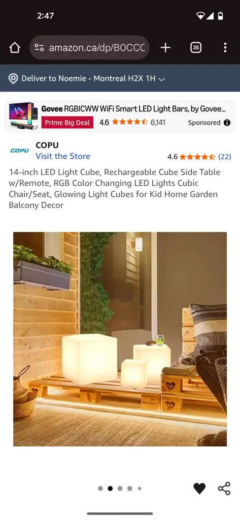 Led light table/stools photo 1