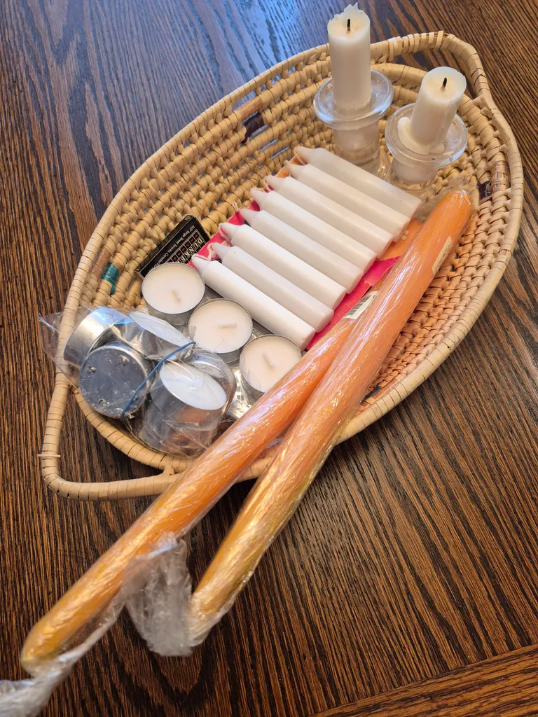 Candles🕯️Assortment (Tealight & Tapers) + 2 Glass Candlesticks photo 1