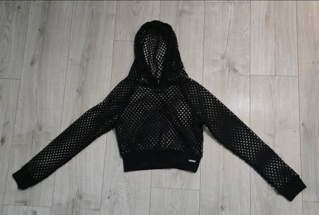 Mesh Cropped Hoodie photo 1