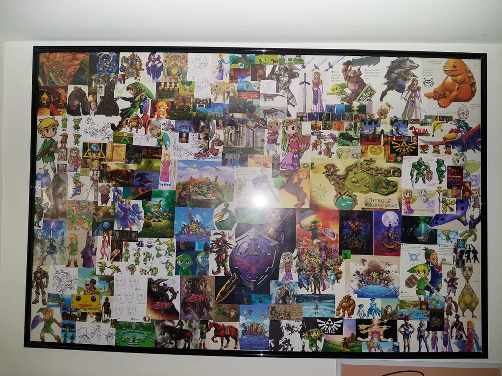 THE LEGEND OF ZELDA POSTER COLLAGE POTRAIT FRAMED  photo 1