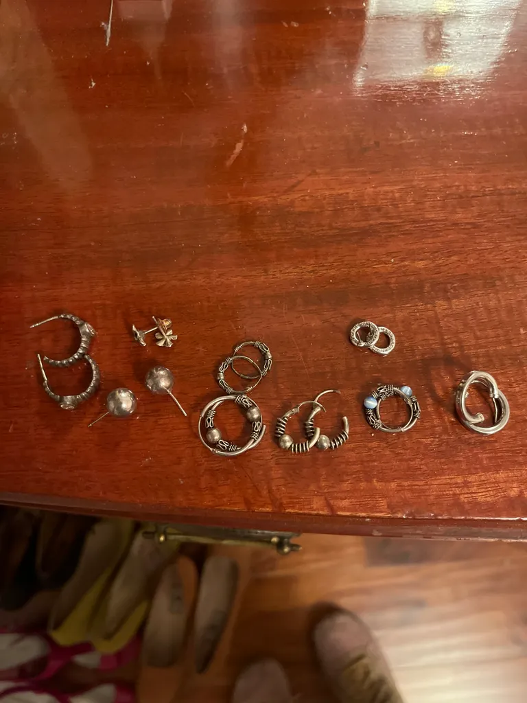 Sterling silver earring photo 1