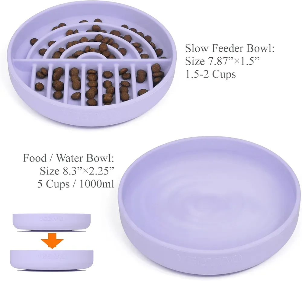 slow feeder pet bowl photo 1