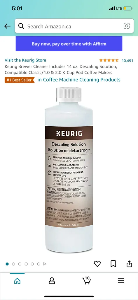 Keurig descaler photo 1