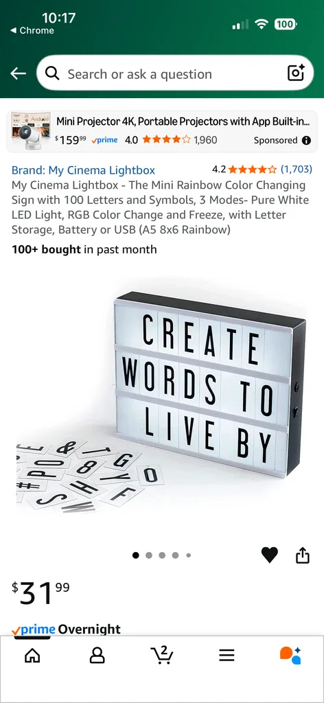 Cinema lightbox photo 1