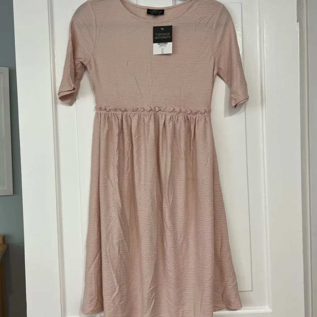 Pink Topshop Maternity Dress, Size 4, NWT photo 1