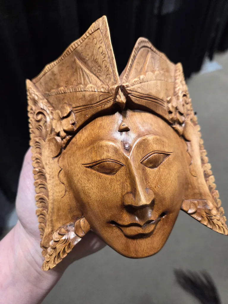 Decorative Carved Wood Mask photo 1